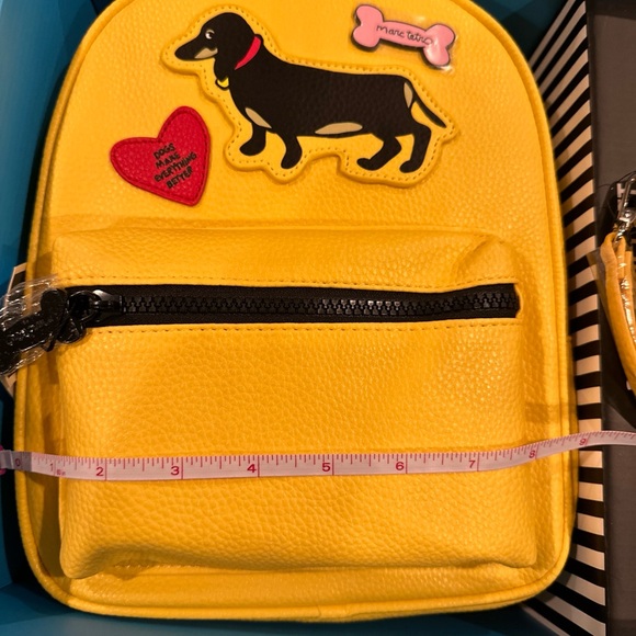 Marc Tetro 3 Piece Set Yellow Mini Backpack Wallet Cardholder With Gift Box - Picture 3 of 9